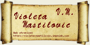 Violeta Mastilović vizit kartica